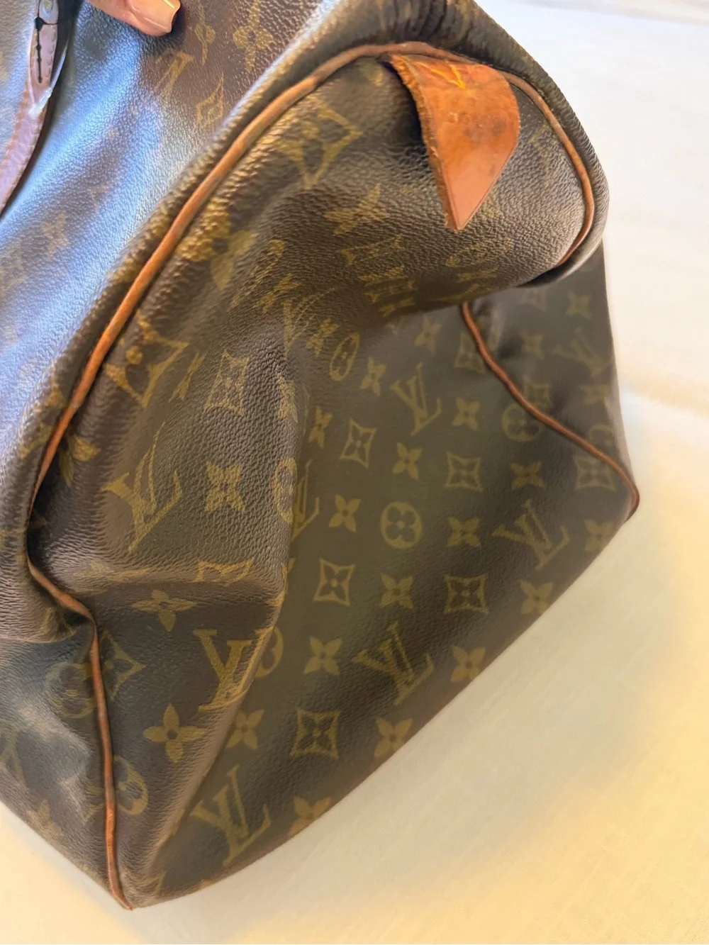 Louis Vuitton Keepall 50 Monogram Boston Bag Brown Authentic -